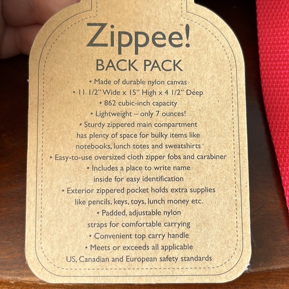 Kid’s Zippee Backpack by Sugar booger - Picture 7 of 7
